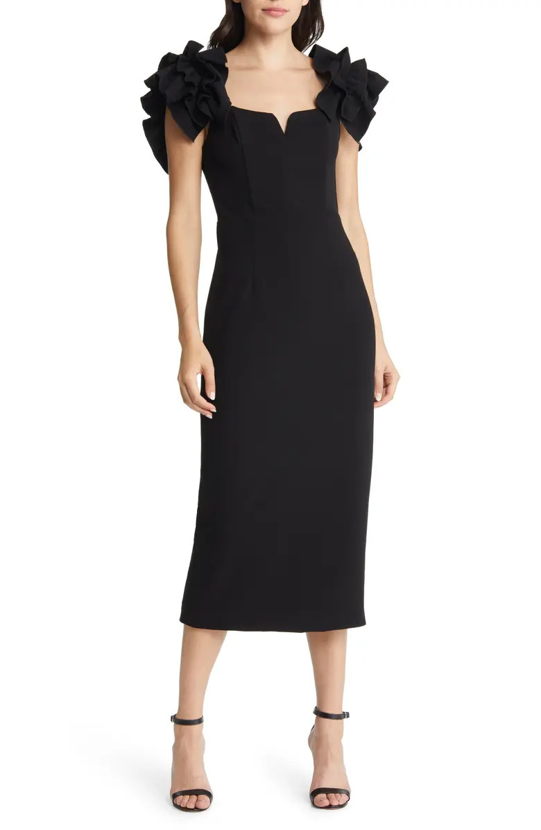 Elliatt Creole Ruffle Sleeve Sheath Dress | Nordstrom | Nordstrom