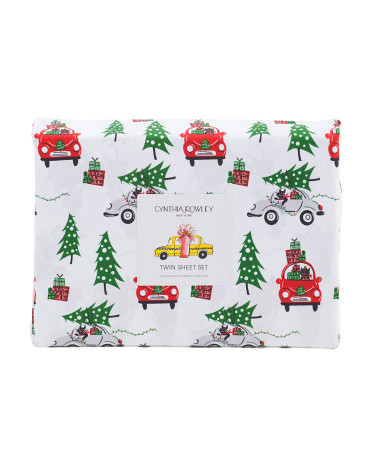 Holiday Travel Cats Sheet Set | TJ Maxx