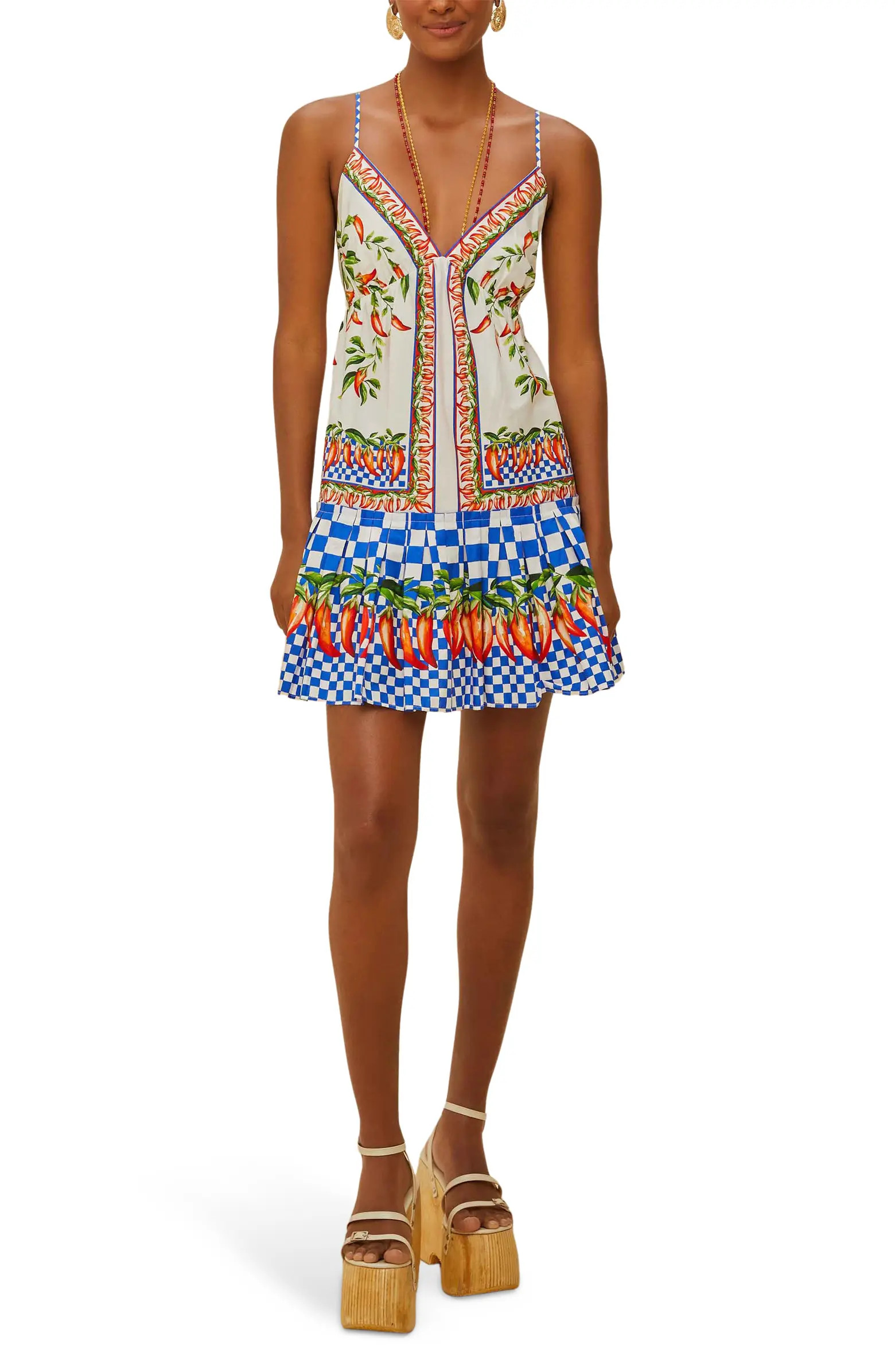 FARM Rio Picnic Peppers Ainika Organic Cotton Minidress | Nordstrom | Nordstrom