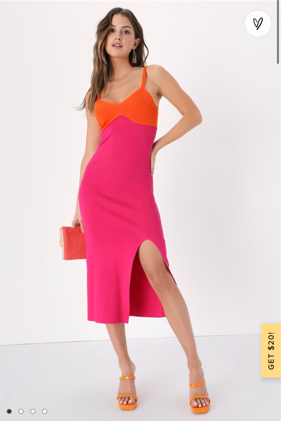 Bright Pink and Orange Summer Midi Dress a must to add to your collection ! Love this vibrant color and material can’t wait to wear on vacation! And love how everything is paired with orange shows and accessories!

#dresses #vacation #brights 

#LTKstyletip #LTKunder100 #LTKtravel