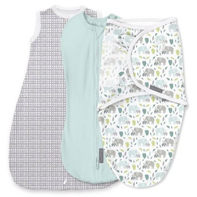 SwaddleMe by Ingenuity Comfort Pack Baby Elephant Baby Swaddle Wrap - S - 0-3 Months - 3pk | Target
