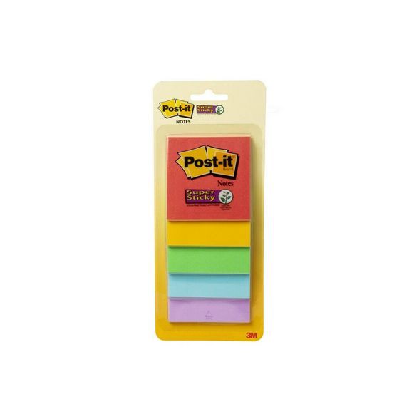 Post-it 5pk 3" x 3" Super Sticky Notes 45 Sheets/Pad - Marrakesh Collection | Target