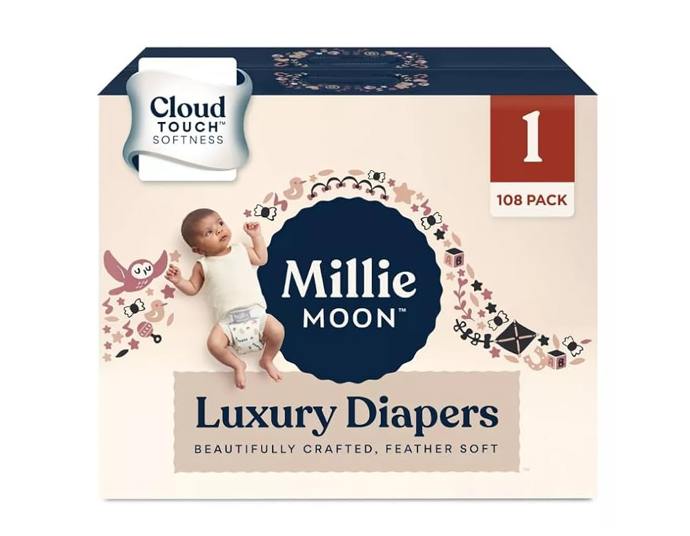 Millie Moon Luxury Diapers - (Size 1 and Count 108) | Amazon (US)