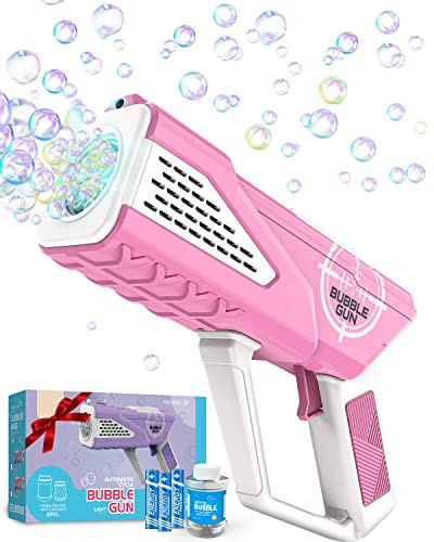 Boerfmo Pink Bubble Gun - Valentines Gifts for Girls/Women - Bubble Machine, Bubble Blaster with LED Light for Ages 3+ Kids - Birthday Gifts Ideas, Toys Gifts for Girl 3 Year Old Over | Amazon (US)