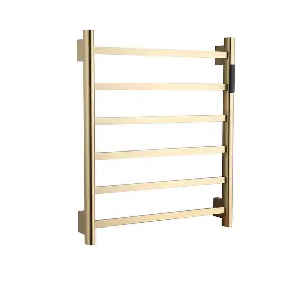 Heated Towel Rack 6-Bar Towel Warmer Rack Electric Towel Drying Rack with Timer, Plug-in/Hardwire... | Bed Bath & Beyond