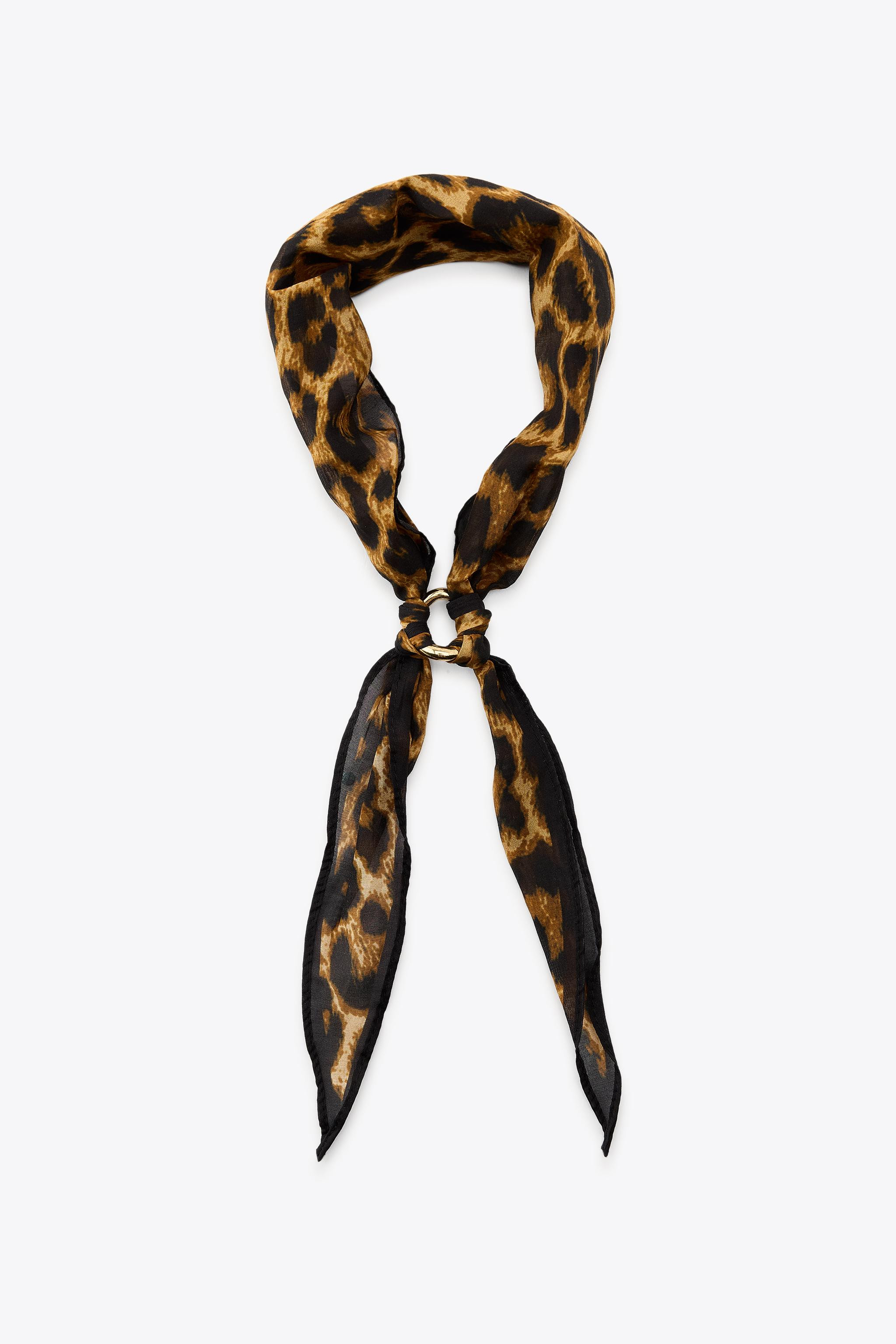 ANIMAL PRINT RING BANDANNA | Zara UK