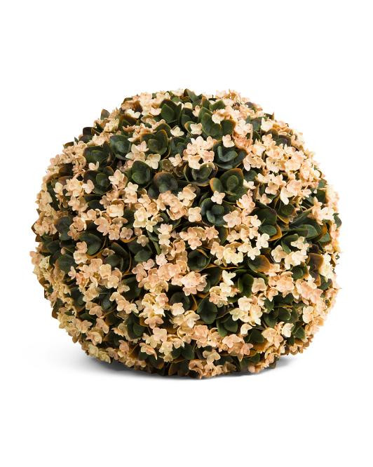 13in Uv Resistant Faux Camellia Greenery Ball | TJ Maxx