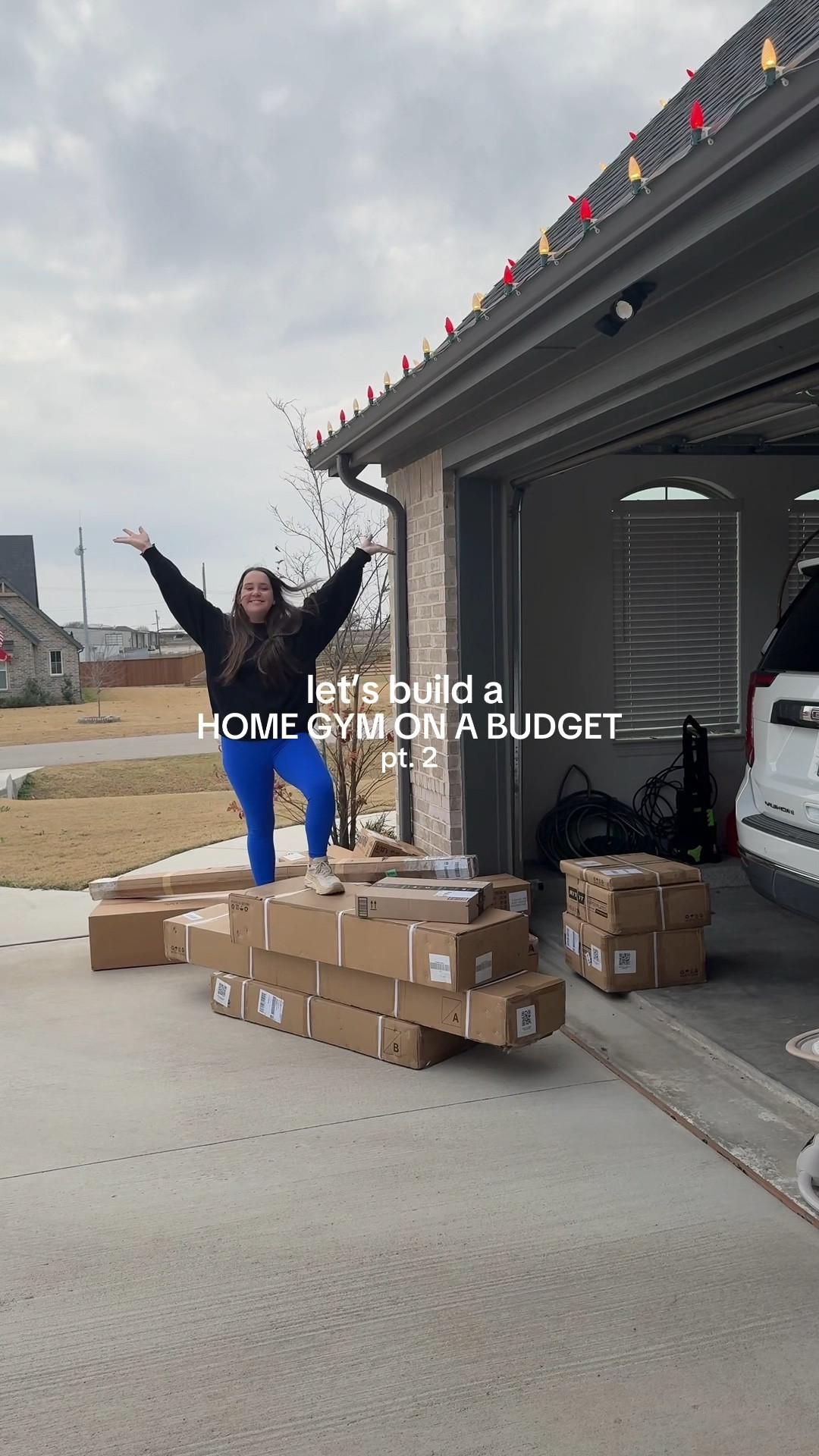 new year, new home gym on a budget part 2!! 🏋️‍♀️🤍 so excited to see this space come to life 

home gym, Amazon gym equipment, Amazon fitness finds, garage gym, gym inspo, diy home gym 

#LTKHome #LTKFitness #LTKActive