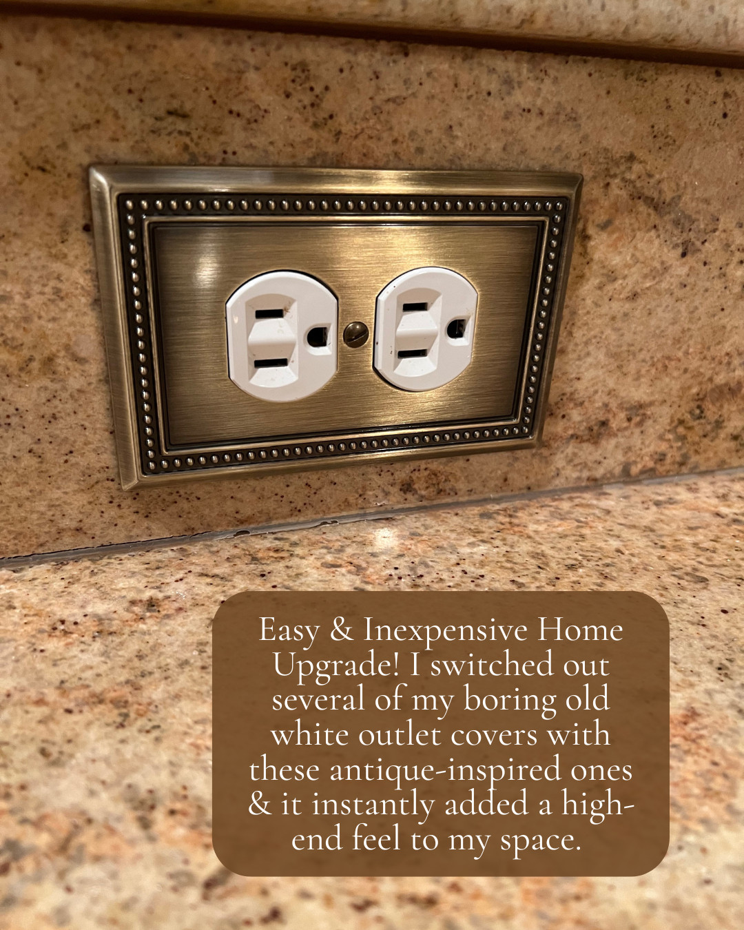 Easy home upgrade! Antique-inspired outlet covers from Amazon. #amazonhome #amazonhomefind #founditonamazon #outletcovers #antiqueinspired #homeupgrade #diy  

 #LTKstorytime #LTKHome #LTKSaleAlert