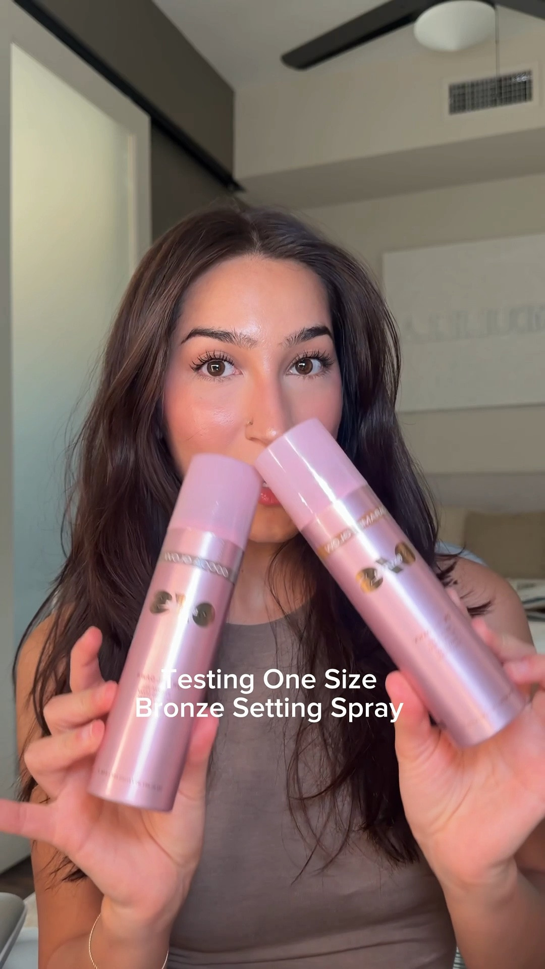Trying the new viral one size bronzing setting spray

#LTKgrwm #LTKU #LTKBeauty