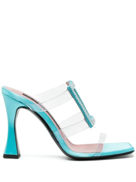 Les Petits Joueurs Hoya 100mm crystal-embellished Sandals - Farfetch | Farfetch Global