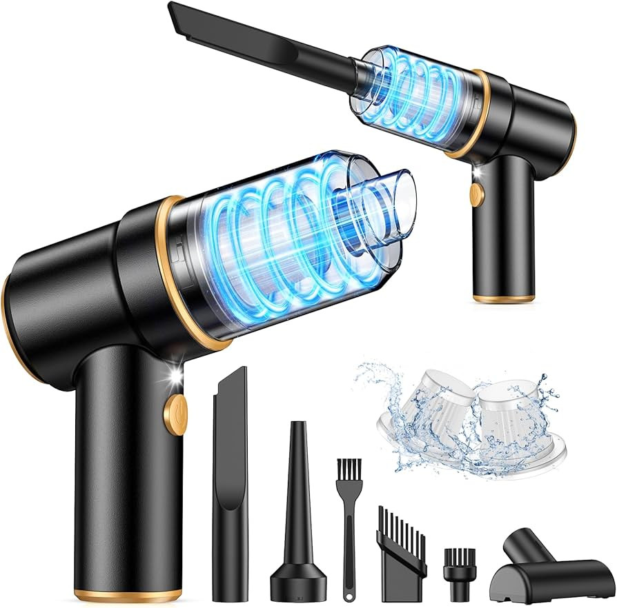 KMM Handheld Car Vacuum Cleaner, 9000PA Vacuum Cleaner & Air Duster, 120W High Power Vacuum Porta... | Amazon (US)