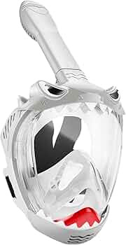 Full Face Snorkel Mask for Kids, Kids Snorkeling Set 180 Degree Panoramic View, Safe Anti-Leak An... | Amazon (US)