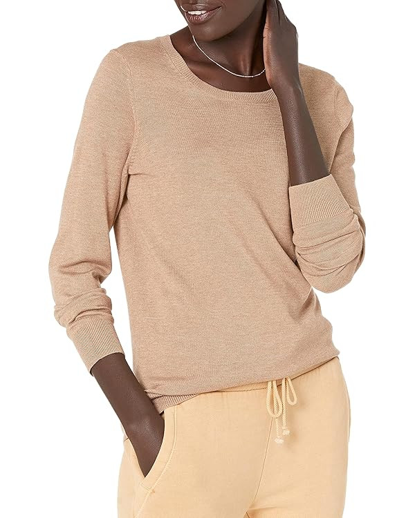 Amazon Essentials Women's Long-Sleeve Lightweight Crewneck Sweater (Available in Plus Size) | Amazon (US)