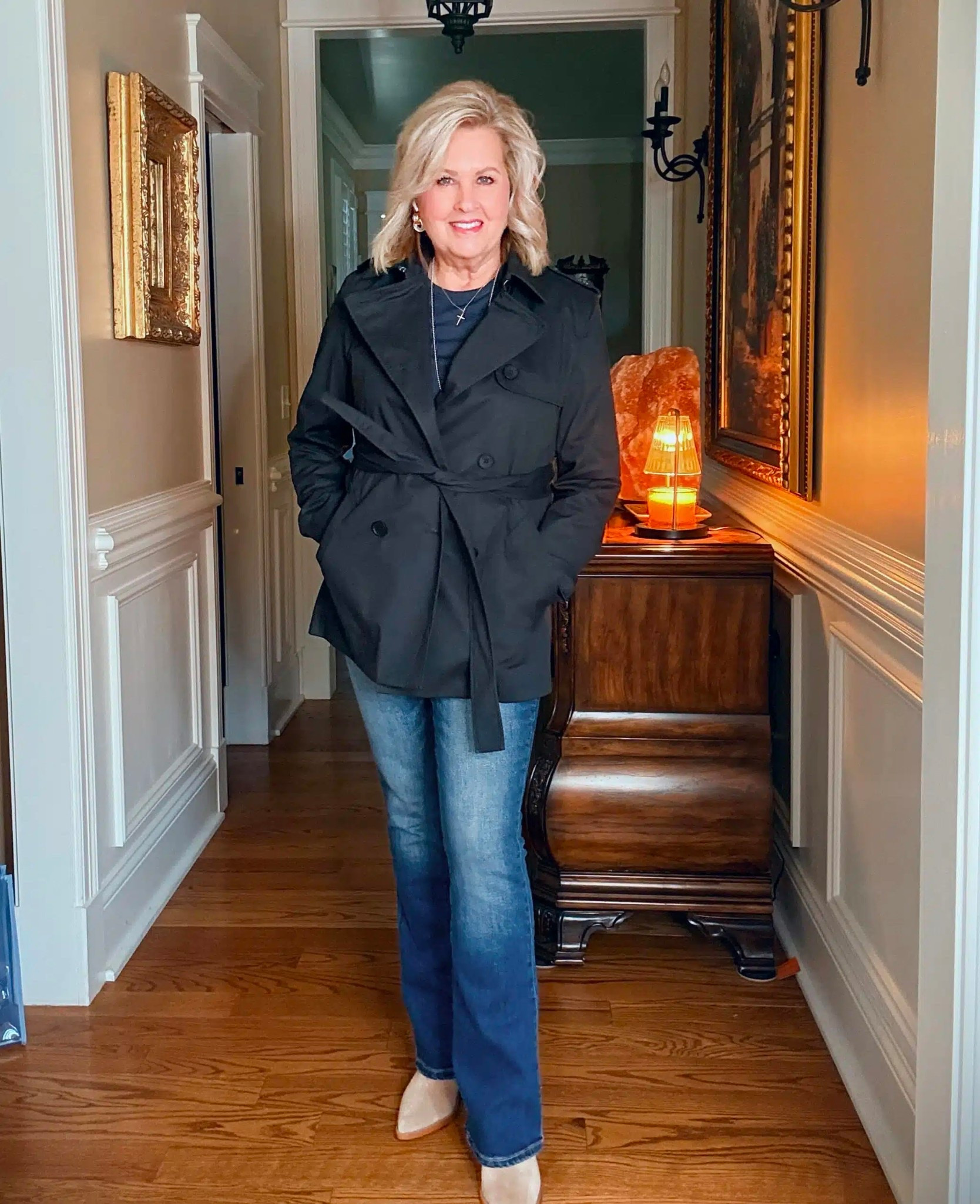 A jacket or coat can completely change up an outfit! This one is a short trench coat from Quince and it’s a must to add to your wardrobe. I’m wearing a medium and it comes in khaki, black and navy.

#LTKOver40 #LTKgrwm #LTKootd