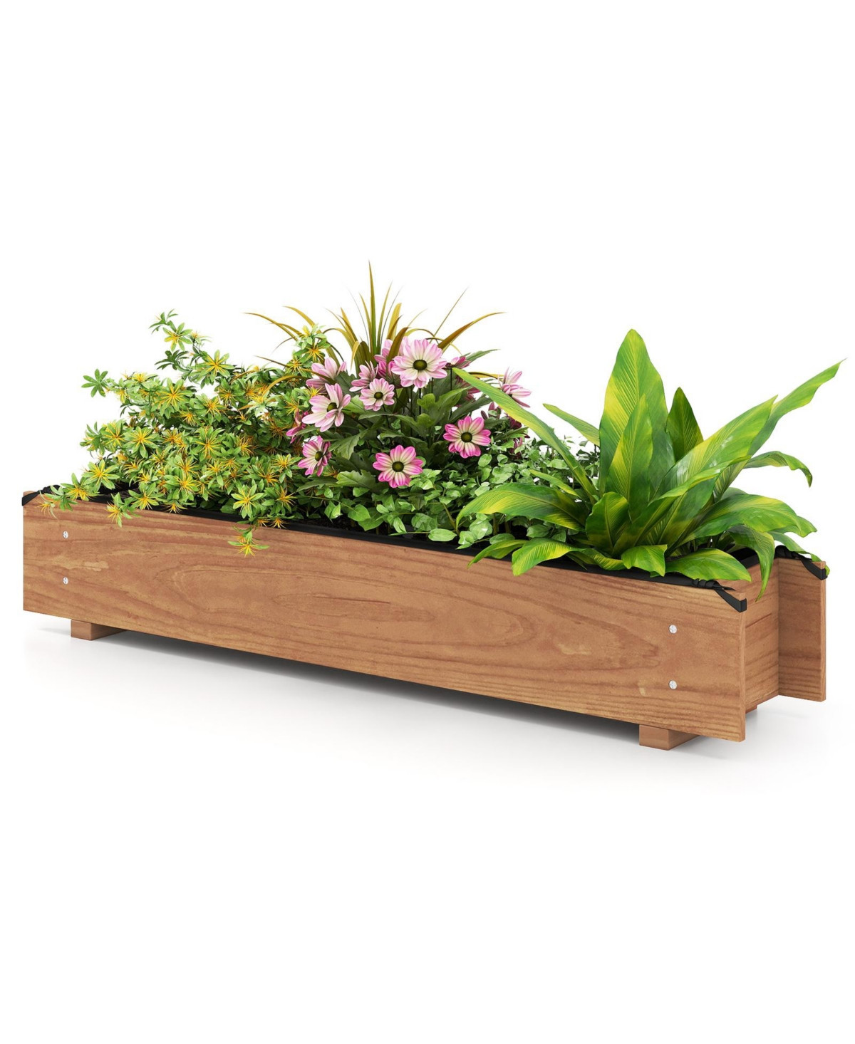 Gouun Pine Wood Window Planter Box with Drainage Holes, Garden Bed - Orange | Macy's