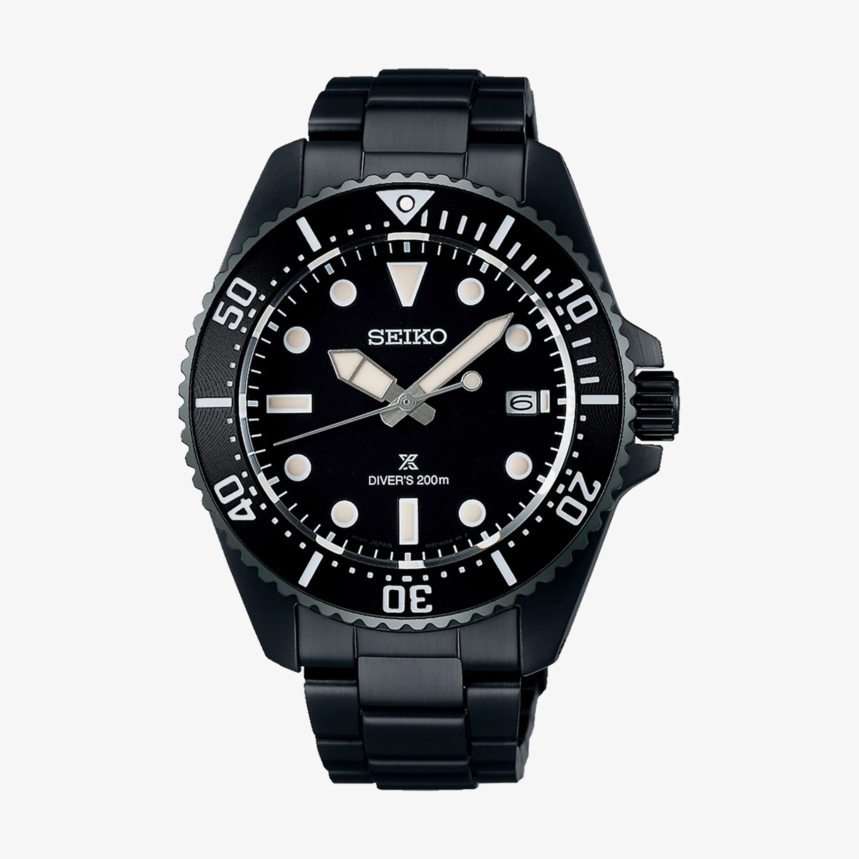 Relógio Seiko Prospex Solar Diver em Aço Preto e Lente de Safira SNE599P1 | Monte Carlo Jóias BR