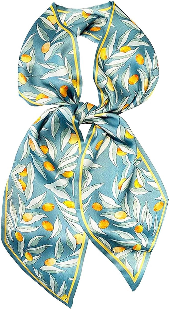 Head Scarf Hair Neck Scarves For Women Purse Bag Scarfs For Handbags Silky Long Thin Satin Headsc... | Amazon (US)