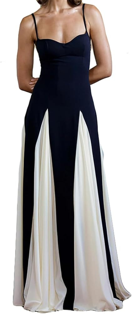 Recious Womens Sexy Sleeveless Square Neck Colorblock Bodycon A-Line Party Clubwear Vacation Dres... | Amazon (US)