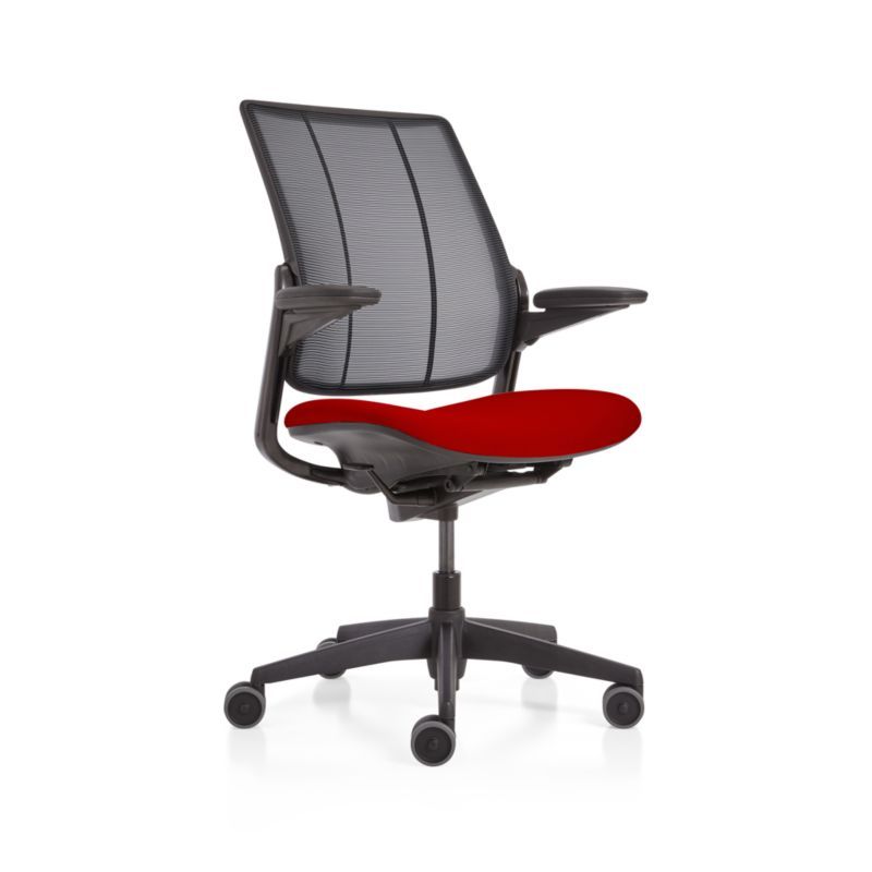 Humanscale Parma Red Smart Ocean Task Chair | Crate and Barrel | Crate & Barrel