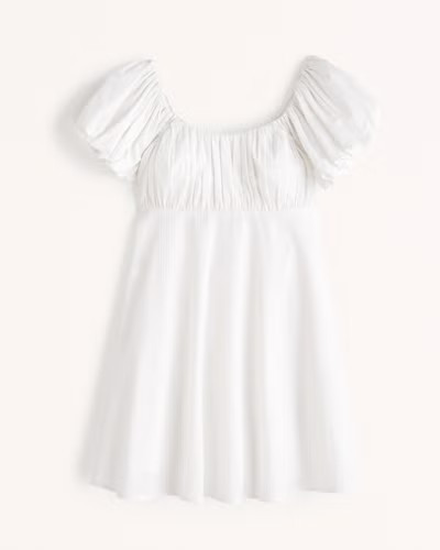 Ruched Puff Sleeve Mini Dress | Abercrombie & Fitch (US)