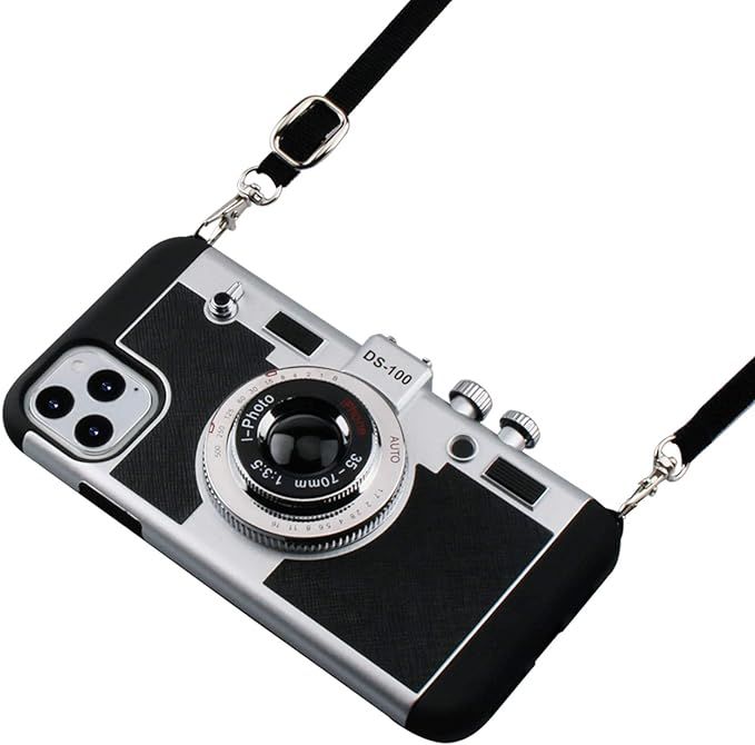 iPhone 11 Pro Max Case, Awsaccy 3D Cool Unique Cute Camera Design Case PC + Silicone Cover Case w... | Amazon (US)