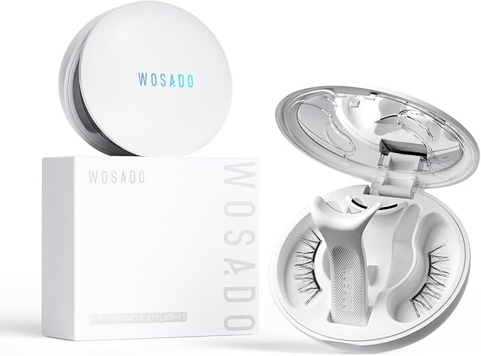WOSADO Magnetic Eyelashes with Applicator Kit, [V18 Velvet Black] Reusable Magnetic Lashes withou... | Amazon (US)