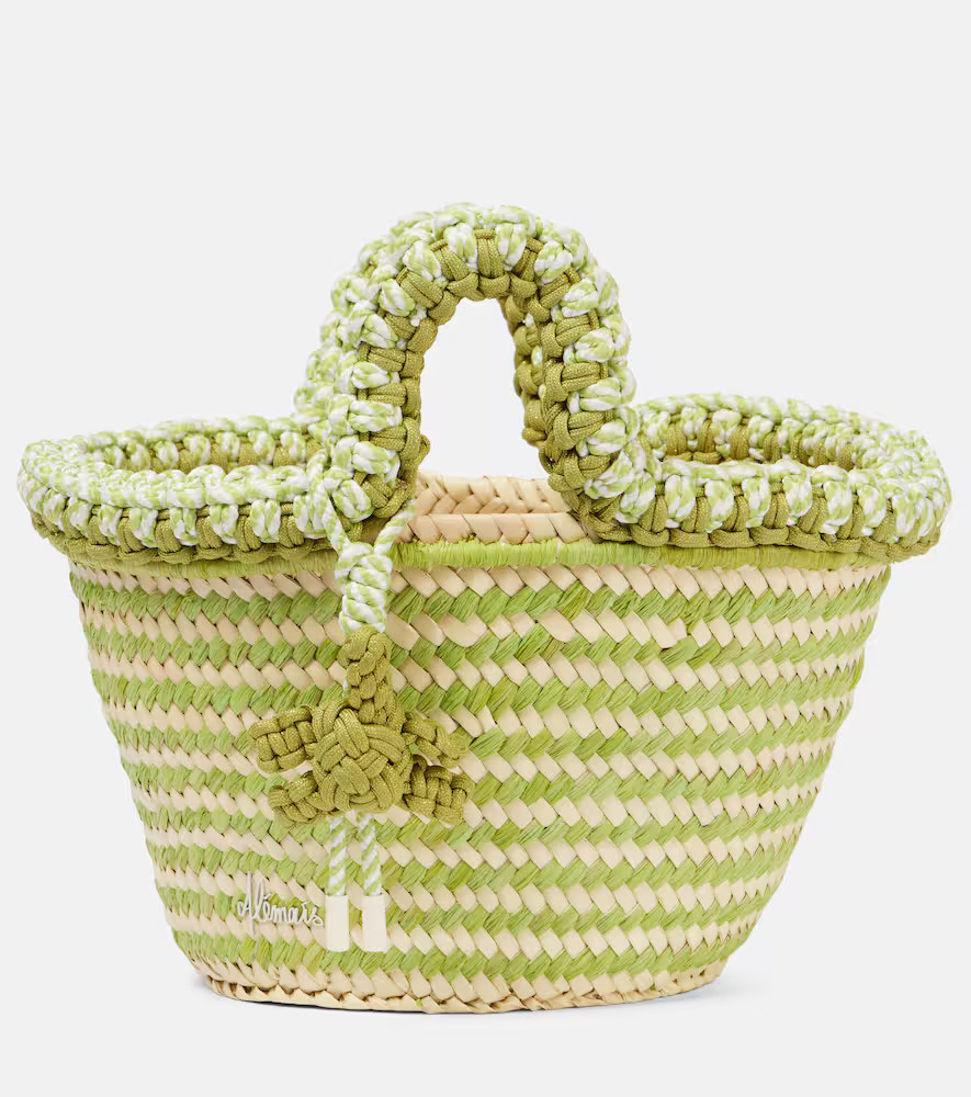 Alemais Dee Dee Small raffia tote bag | Mytheresa (UK)