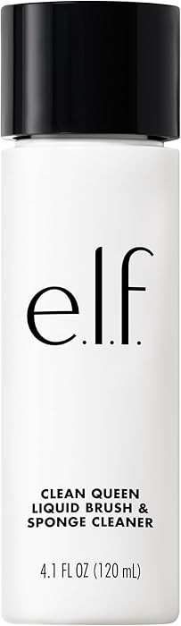 e.l.f. Clean Queen Liquid Brush & Sponge Cleaner, Gentle Foaming Cleaner For Removing Leftover Ma... | Amazon (US)