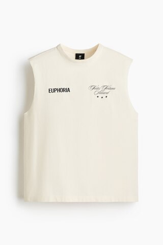 H & M - Loose-Fit Sleeveless T-Shirt - White | H&M (US + CA)
