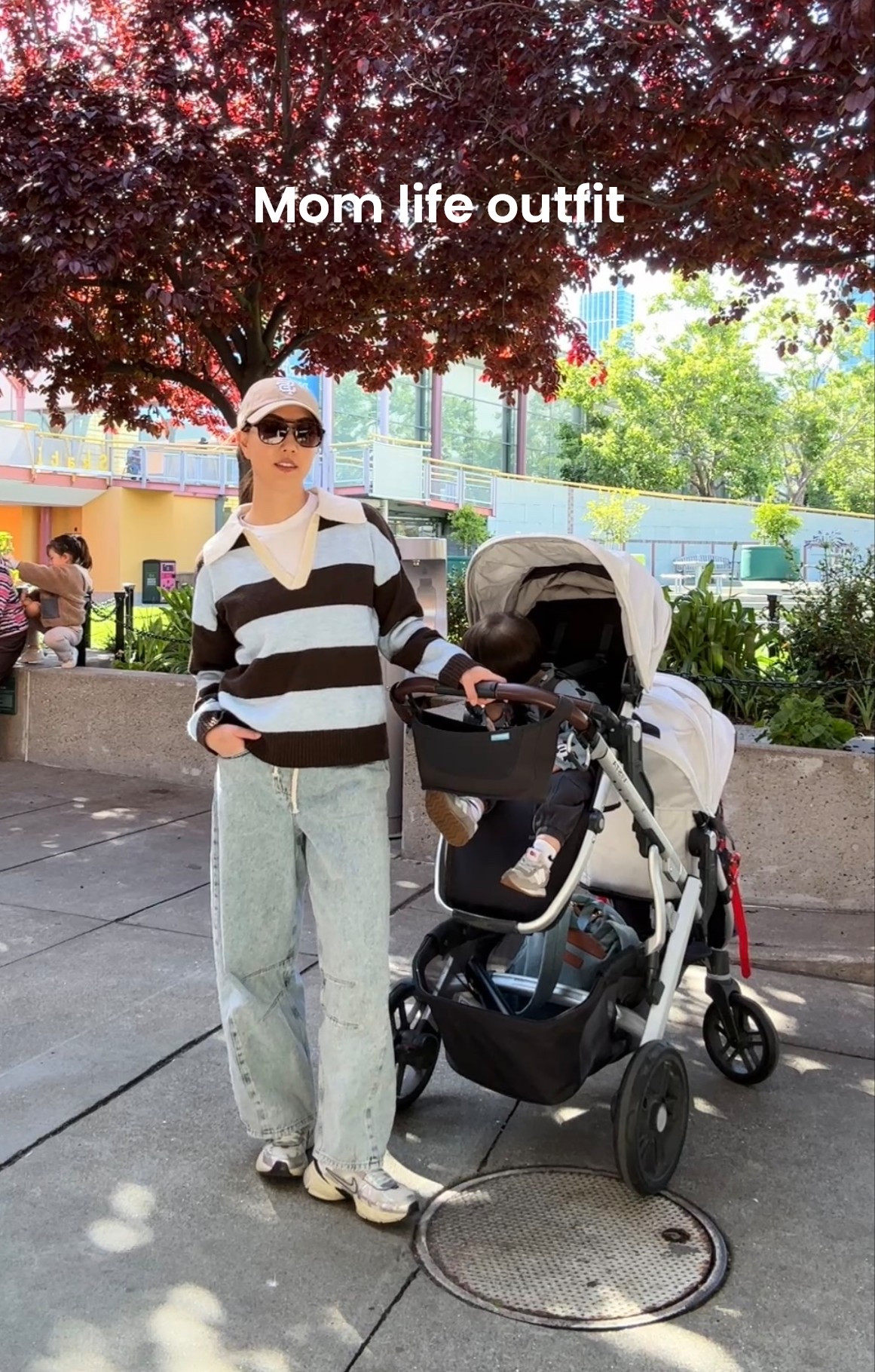 Wearing size XS in the barrel jeans

#LTKmomlife