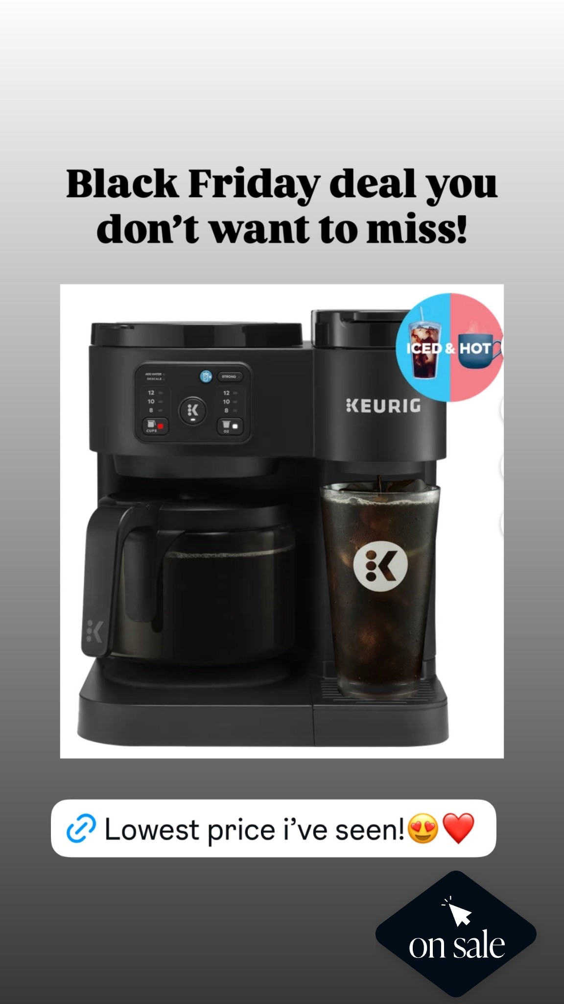 The best Christmas gift idea for the homebody, your mom, mother in law, or friend! Coffee both cold and hot, and this deal is the lowest I’ve ever seen! #walmartfinds 

#LTKGiftGuide #LTKSaleAlert #LTKHoliday