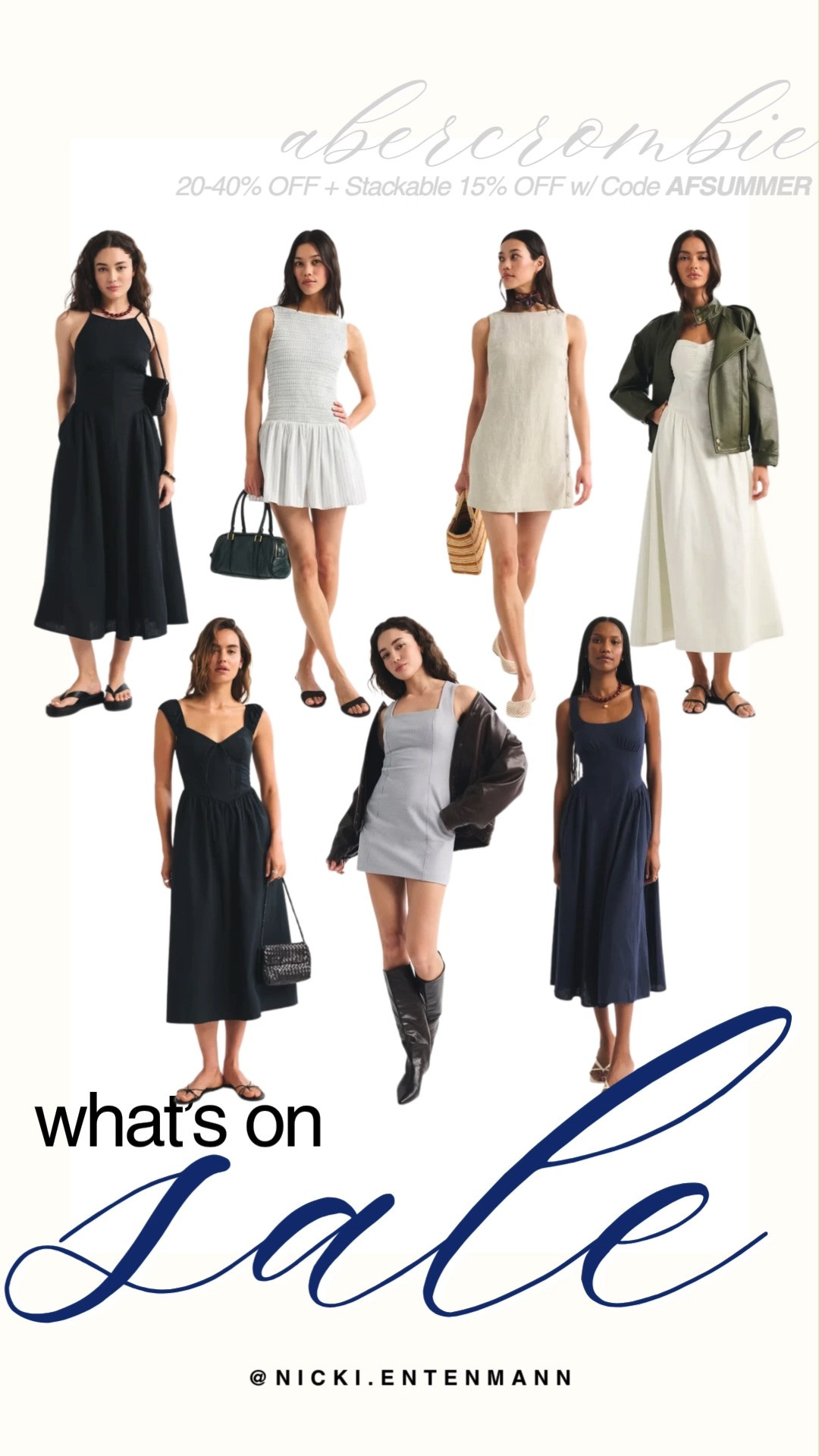 Score incredible savings during Abercrombie's major sale event featuring 20% to 40% off trending dresses. This gorgeous lineup highlights everything from breezy linen shift dresses and smocked minis to classic midi styles perfect for any summer occasion. Be sure to use the stackable code AFSUMMER at checkout to take an additional 15% off your entire order before these popular pieces sell out.

#abercrombie #abercrombiestyle #salealert #summerdresses #abercrombiehaul #dealsandsteals #summerfashion #dressshopping #ootdinspo #capsulewardrobe 

 #LTKootd #LTKSaleAlert #LTKTravel