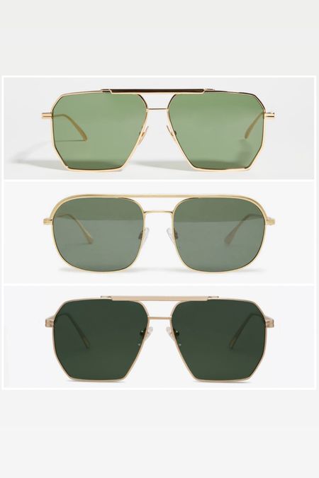 Geometric aviator sunglasses