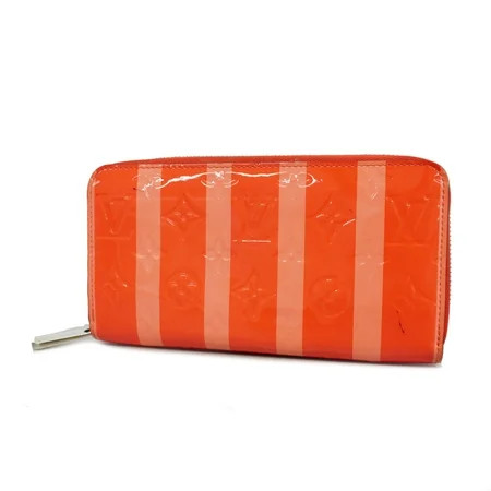 Used Auth Louis Vuitton Long Wallet Zippy Wallet M58036 Women s Monogram Vernis Rayures Long Wallet  | Walmart (US)
