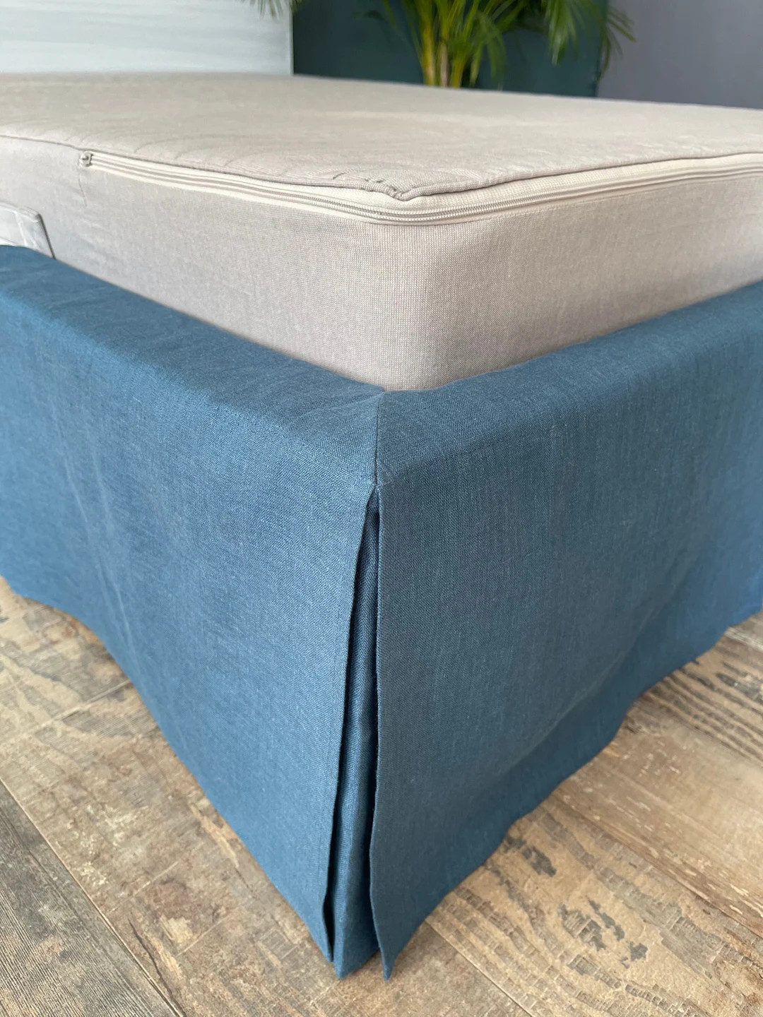 Linen bed skirt. Podium Bed skirt. Bedskirt. Linen. Natural. Eco. All colors. All size. Custom si... | Etsy (US)