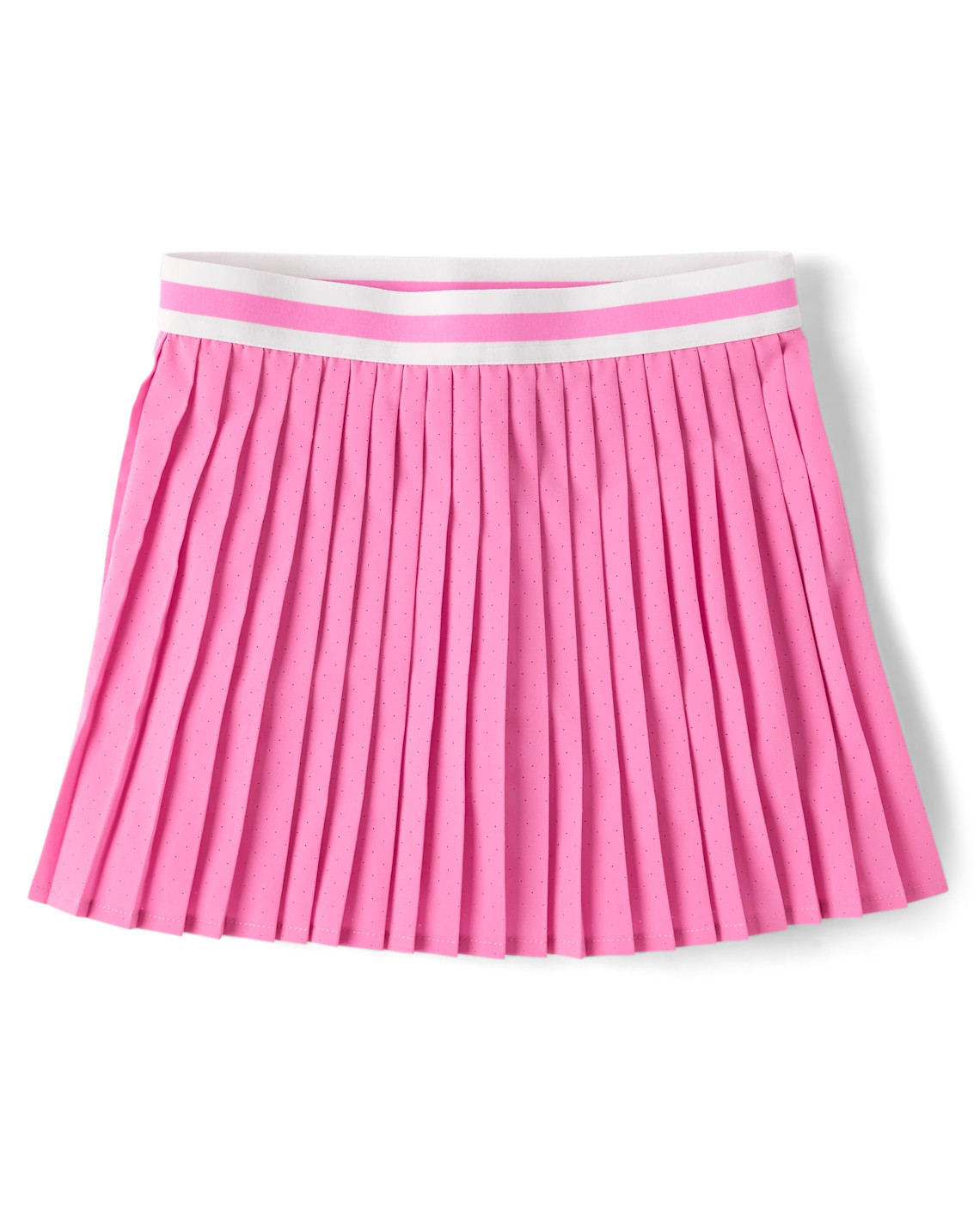 Girls Quick Dry Perforated High Rise Pleated Skort - pink | The Children's Place