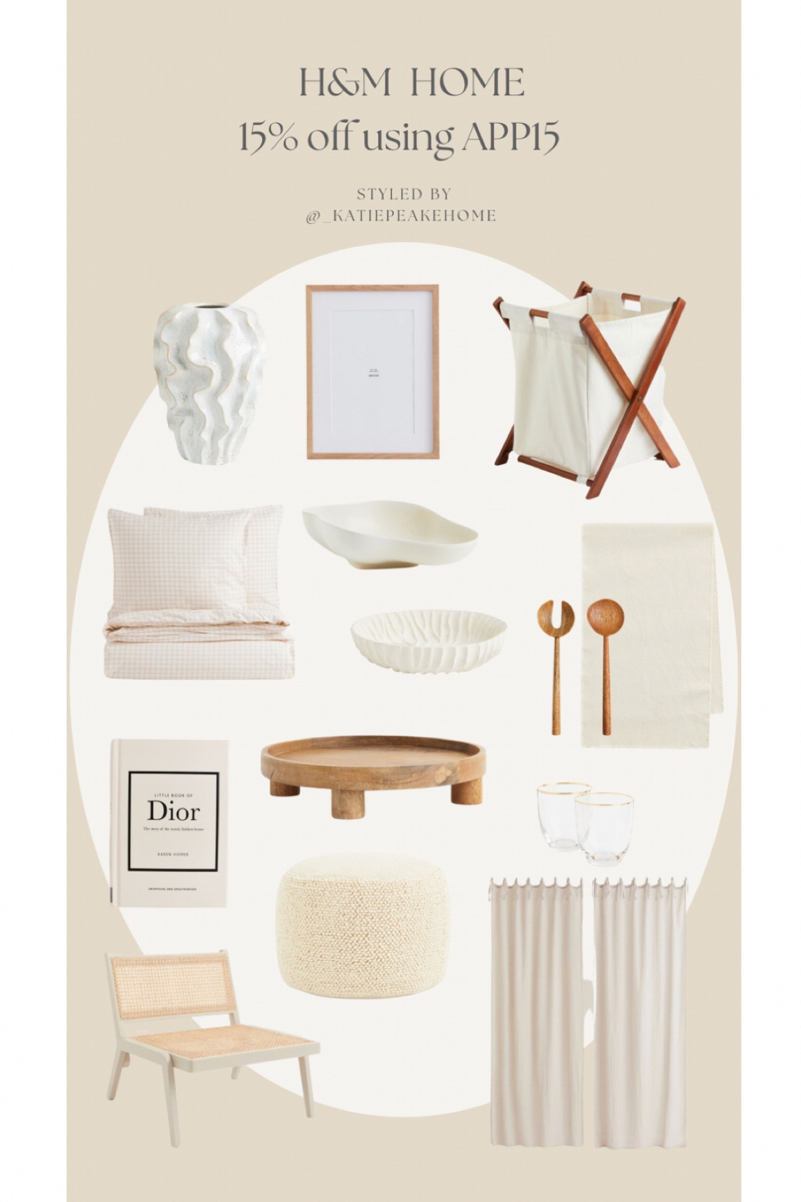 H&M home picks 🤍 15% off with code APP15 

Neutral home, home decor, gingham bedding, laundry basket, decor book, hm home 

#LTKFind #LTKstyletip #LTKhome