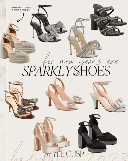 Sparkly Shoes for the holidays & NYE parties ✨ 

Sparkly heels, shiny heels, silver heels, black heels, gold heels, target shoes 

#LTKshoecrush #LTKHoliday #LTKfindsunder100