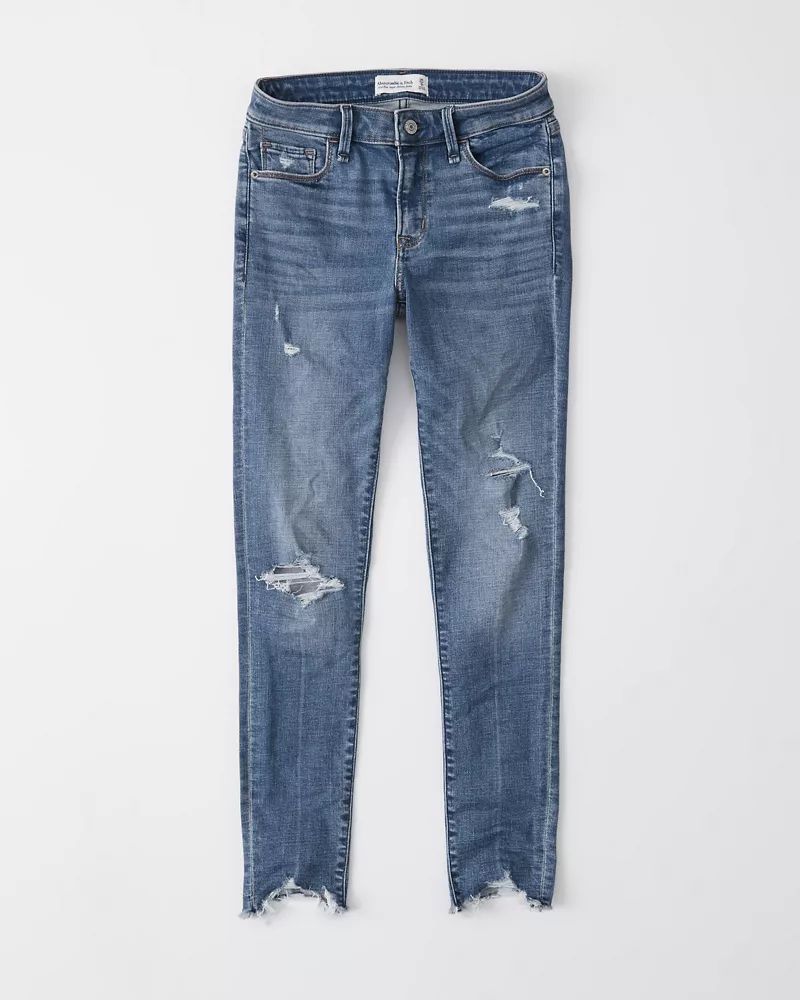 Mid Rise Super Skinny Ankle Jeans | Abercrombie & Fitch (US)