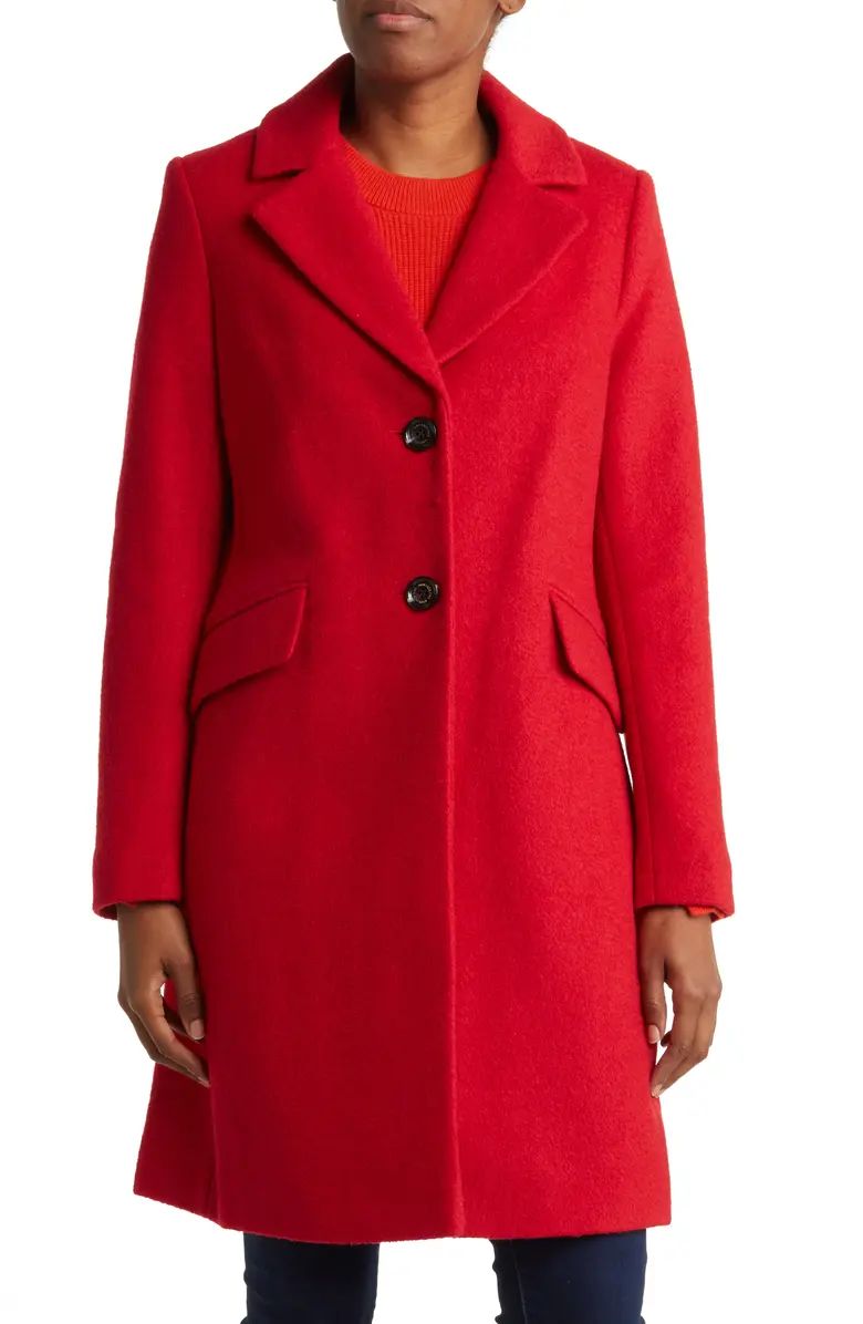 Sam Edelman Reefer Notch Collar Wool Blend Coat | Nordstromrack | Nordstrom Rack