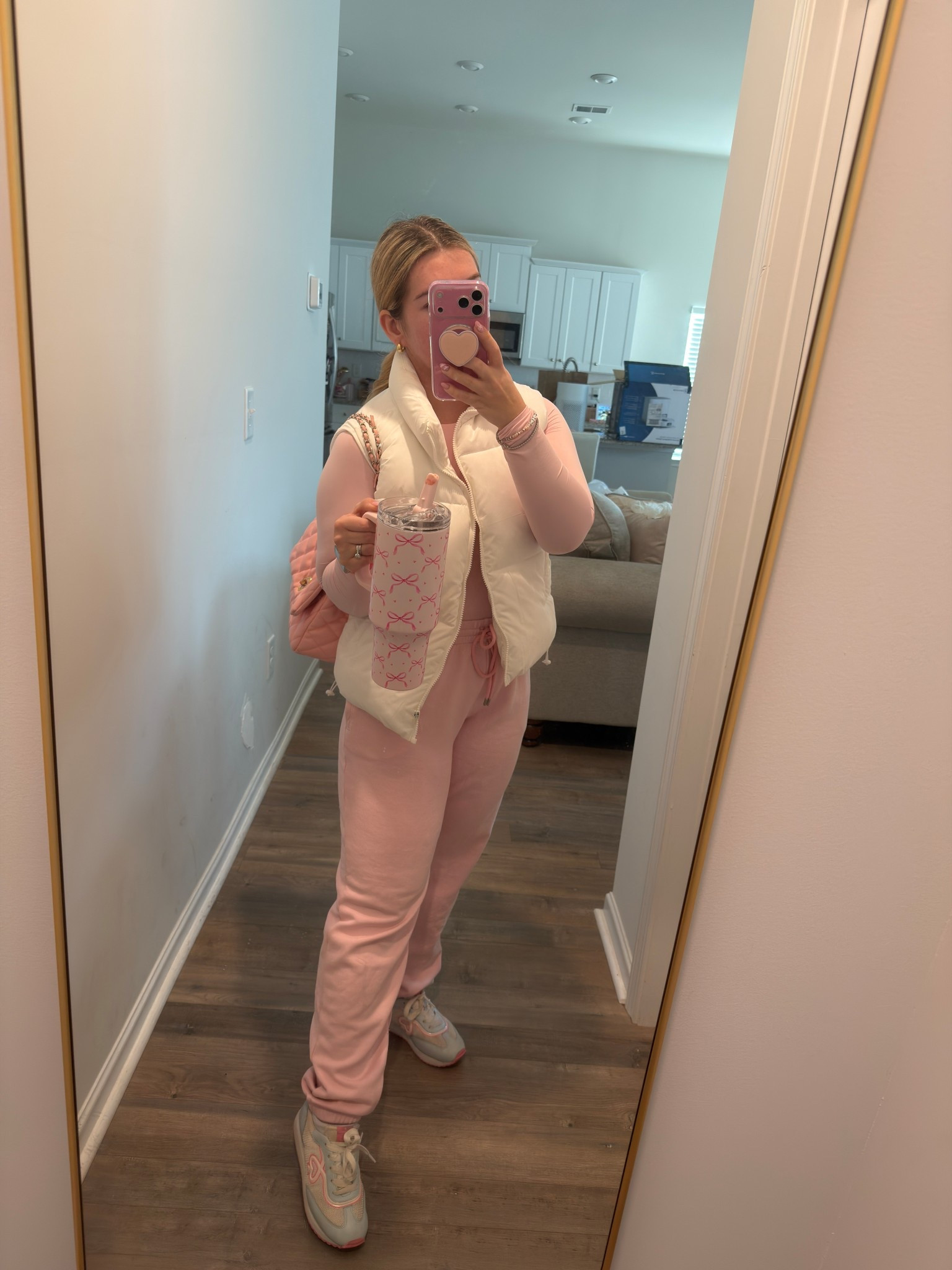 pink outfit | Victoria secret | pink sweatpants | bodysuit | Amazon bodysuit | midsize | pink girly outfit | petite 

#LTKPetite #LTKootd