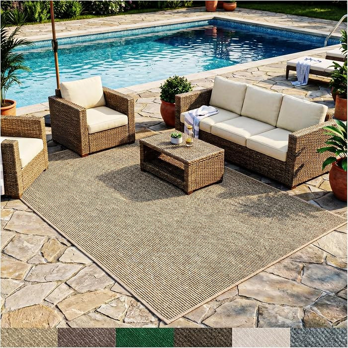 Wassaw Thick Ribbed Pattern Indoor/Outdoor Custom Cut and Made-to-Order Light Weight Living Room,... | Amazon (US)
