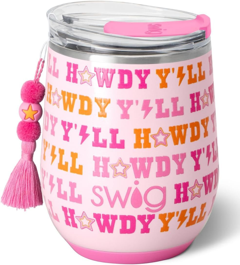 Swig Life 12oz Insulated Wine Tumbler with Lid, Howdy Yall | Amazon (US)