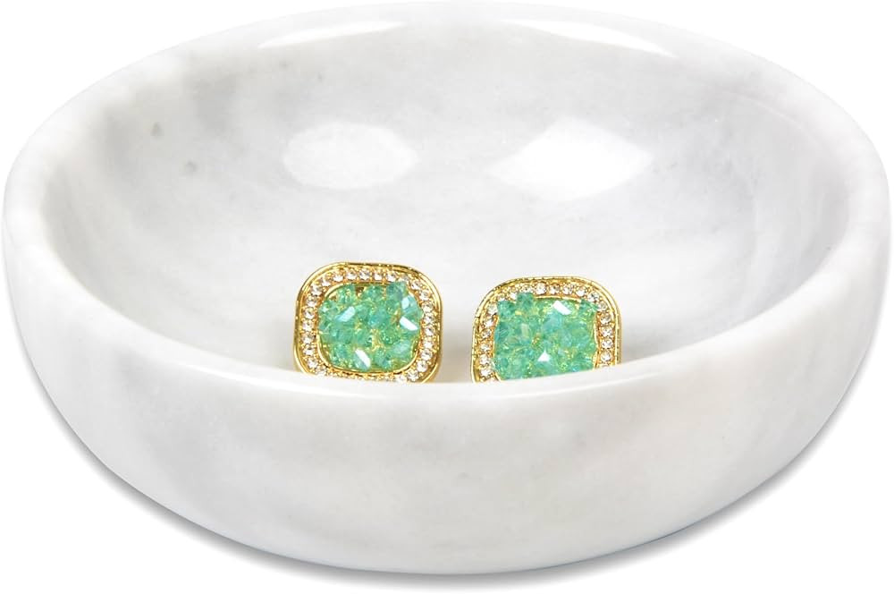 Amazon.com: SIPARUI Jewelry Dish,Natural Marble Jewelry Dish,Trinket Tray,Ring Holder,Key Bowl,Un... | Amazon (US)