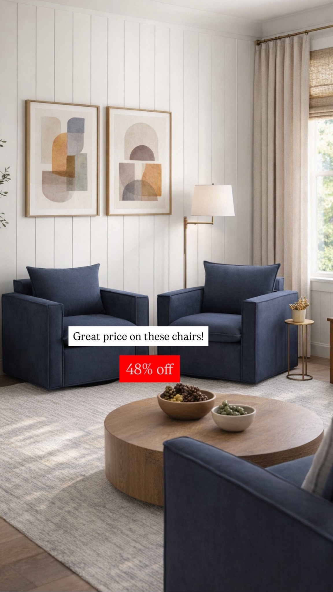 Love these navy chairs! Perfect for any style! On sale and a great price!

Living room, family room, accent chair, swivel chair. 

#LTKHome #LTKSaleAlert