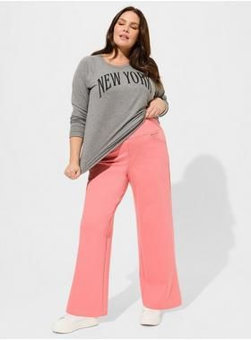 Pull On Pixie Wide Leg Studio Luxe Ponte Pant | Torrid (US & Canada)