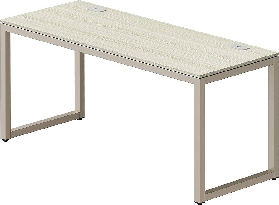 SHW Home Office 55-Inch Large Computer Desk, Maple | Amazon (US)