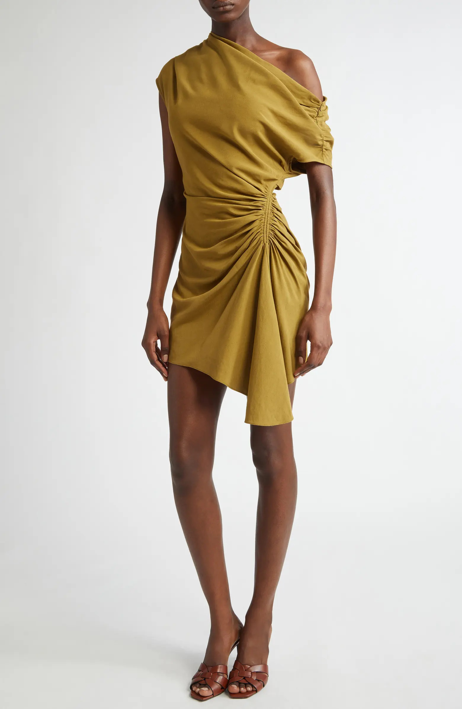 Poppy Ruched One-Shoulder Dress | Nordstrom