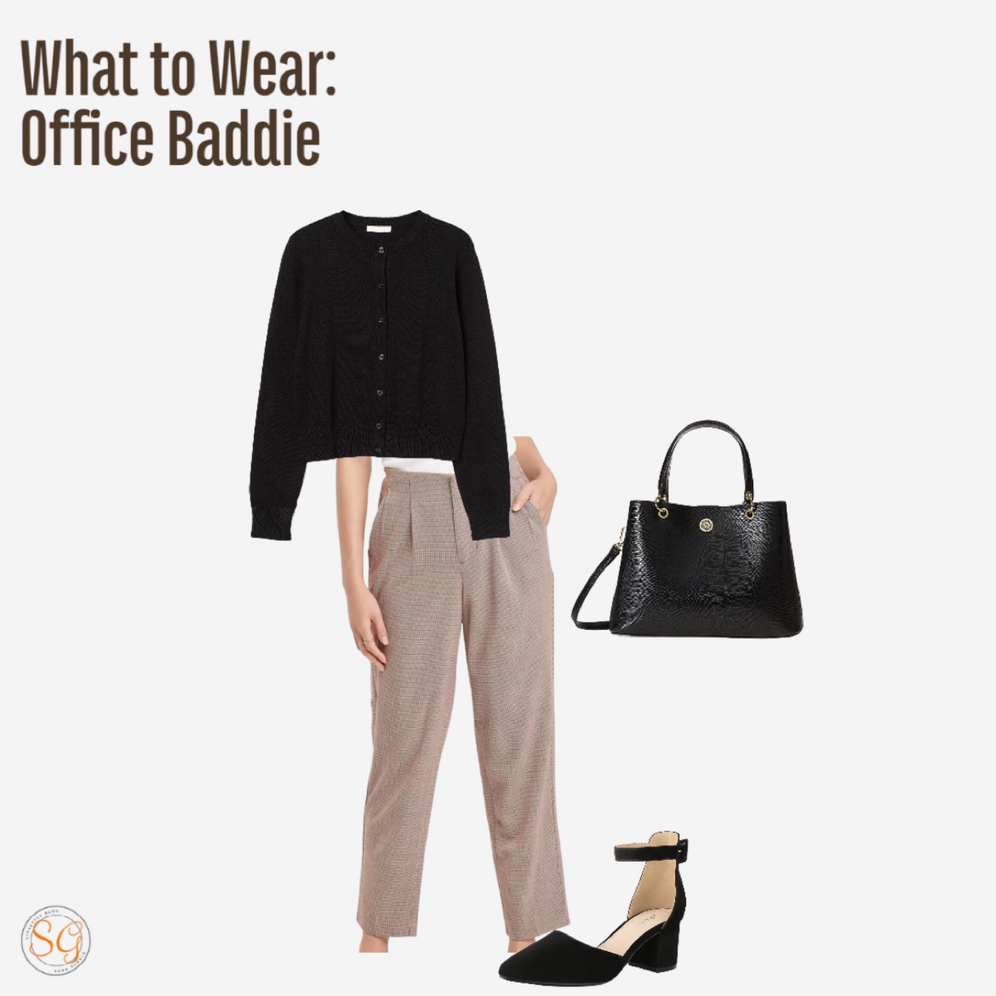 Business casual outfit, perfect for any office setting. My favorite part about this outfit are the target pants (can you believe it) and the black purse. I got mine from TJ Maxx but there’s nothing wrong a simple black bag to carry with you to work! 

#LTKunder100 #LTKSeasonal #LTKworkwear